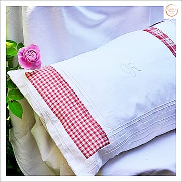 Kissenbezug Landhausstil Monogramm
