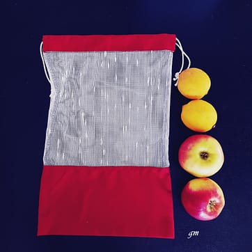 roter Obstbeutel, Stoffbeutel nachhaltig