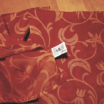 Vintage, Querbehang rostrot mit Muster