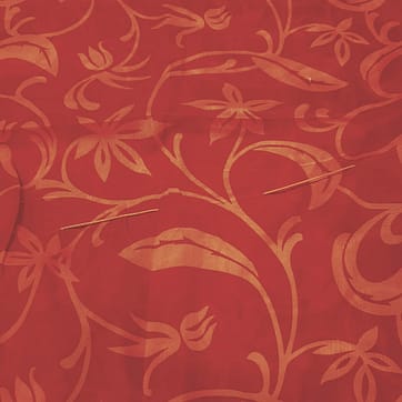 Vintage, Querbehang rostrot mit Muster