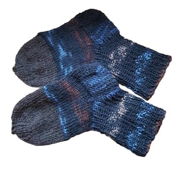 braun-blau Kindersöckchen Größe 20/21