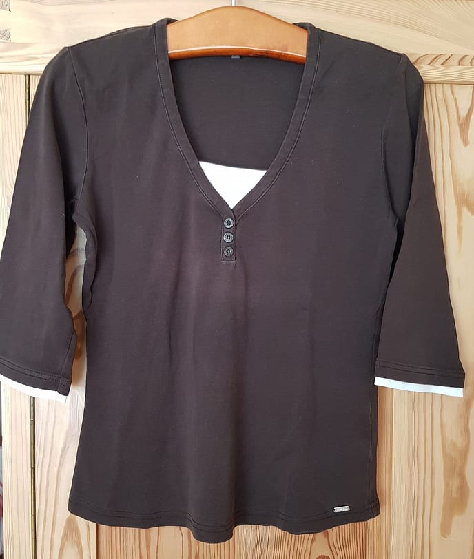 braunes T-Shirt, Halbarm, Street One