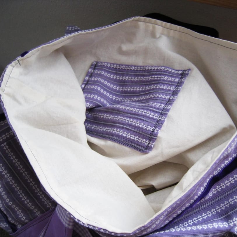 Vintage Stofftasche mit Innentasche