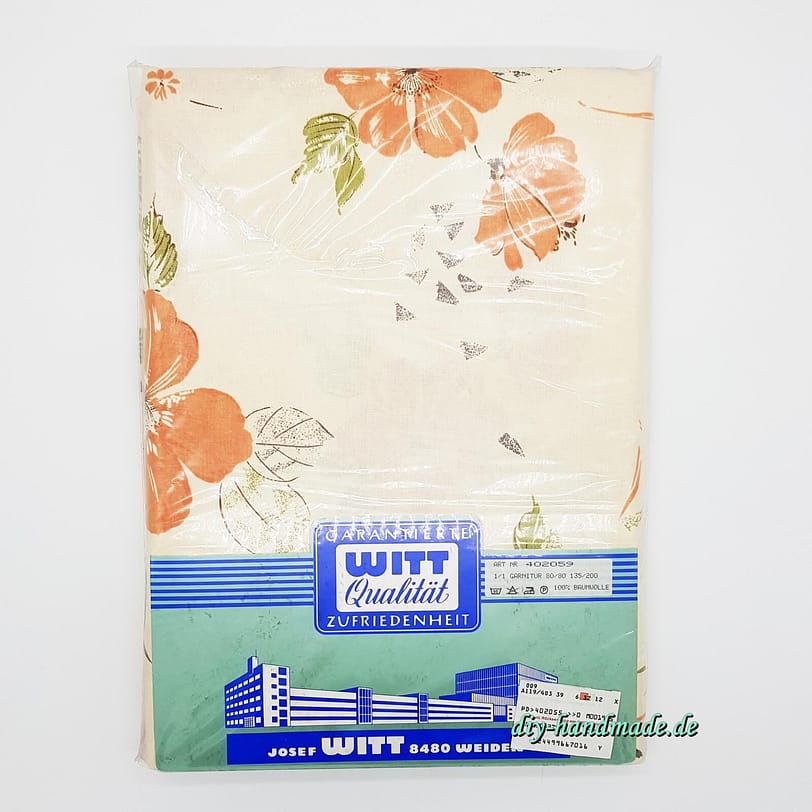 Vintage-Bettwaesche Set, Blumenmuster