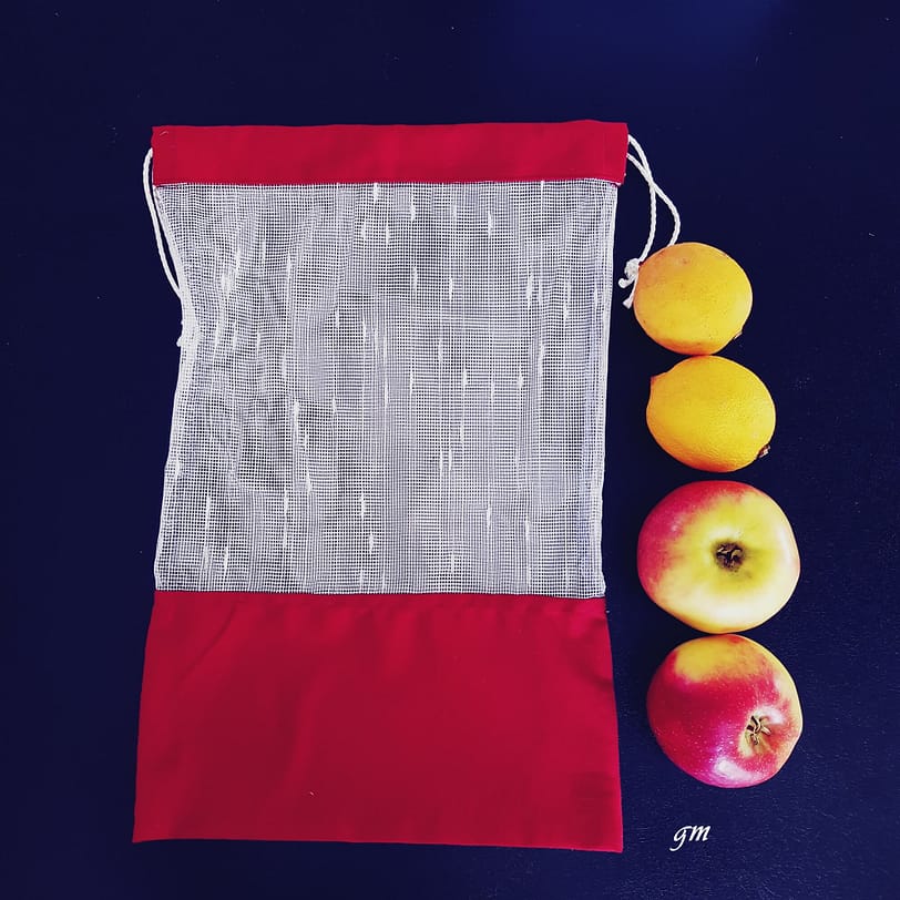 roter Obstbeutel, Stoffbeutel nachhaltig