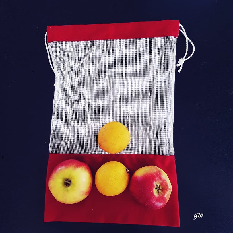 roter Obstbeutel, Stoffbeutel nachhaltig