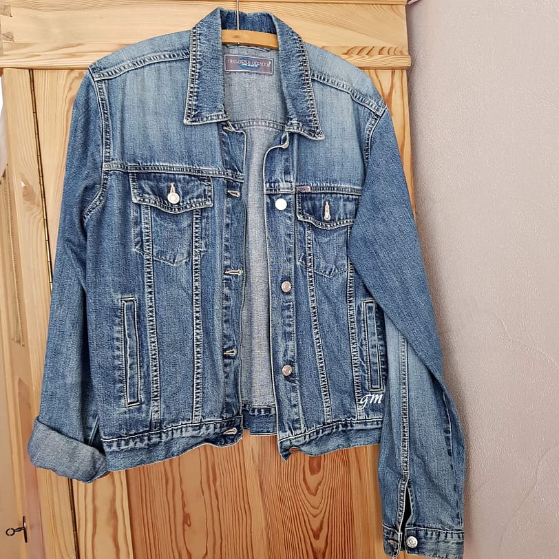 Jeansjacke Damen geknöpft, XL