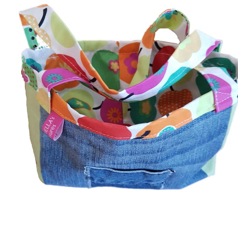 Kindertasche upcycling mit Innenfutter
