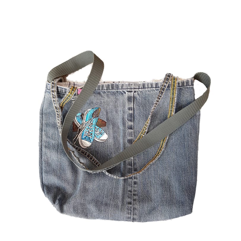 Jeanstasche upcycling mit Innenfutter