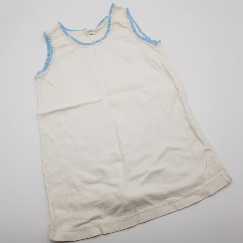 vintage weiße Kinder Unterhemden Gr 128